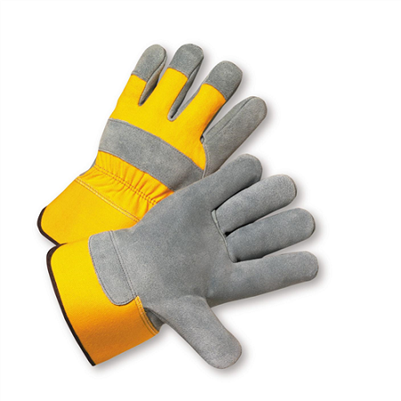 Premium Split Cowhide Palm Rubberized Cuff Gloves, Dozen