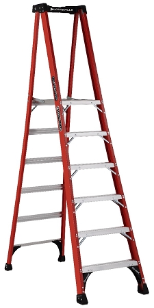 Louisville Fiberglass Pro Platform Ladder 6' 375lbs. Capacity