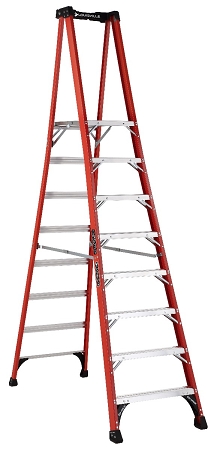 Louisville Fiberglass Pro Platform Ladder 8' 375lbs. Capacity