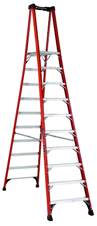 Louisville Fiberglass Pro Platform Ladder 10' 375lbs. Capacity