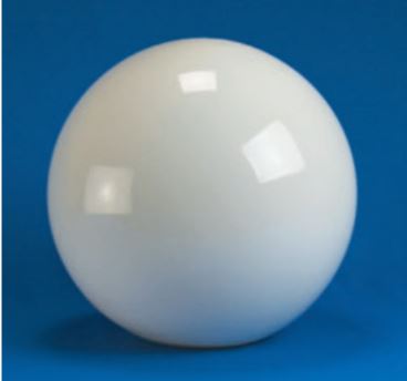 Smooth Acrylic White Sphere DIA- 22" MIN- 8.25" MAX- 17.00" (Custom Opening)