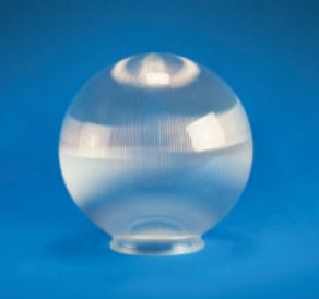 Prismatic Acrylic Clear Sphere DIA - 6" MIN - 2.81" MAX - 4.50" (Custom Neck)