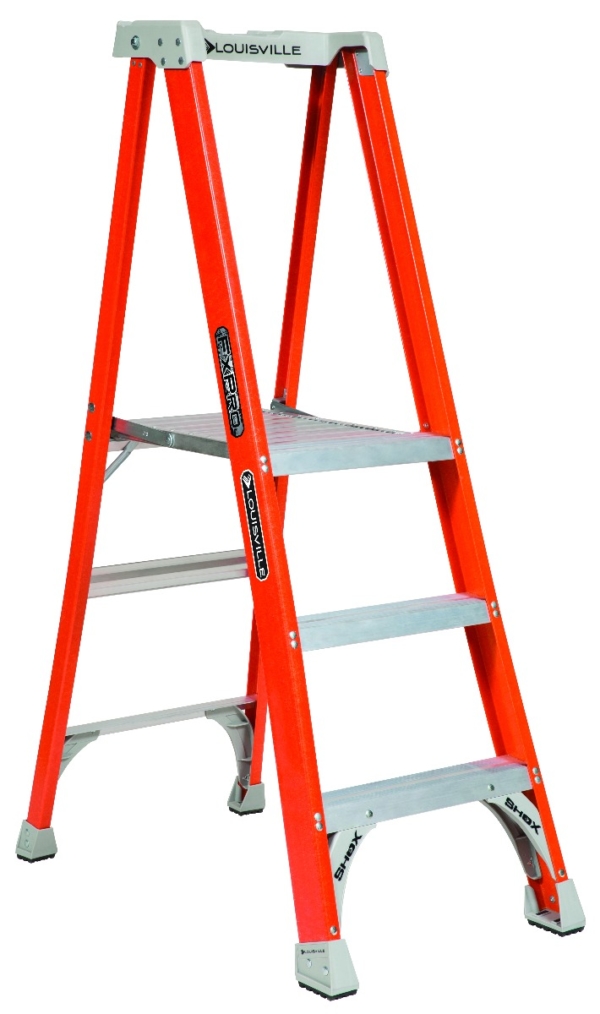 Louisville 3' Fiberglass Pro Platform Ladder 300lbs. Capacity