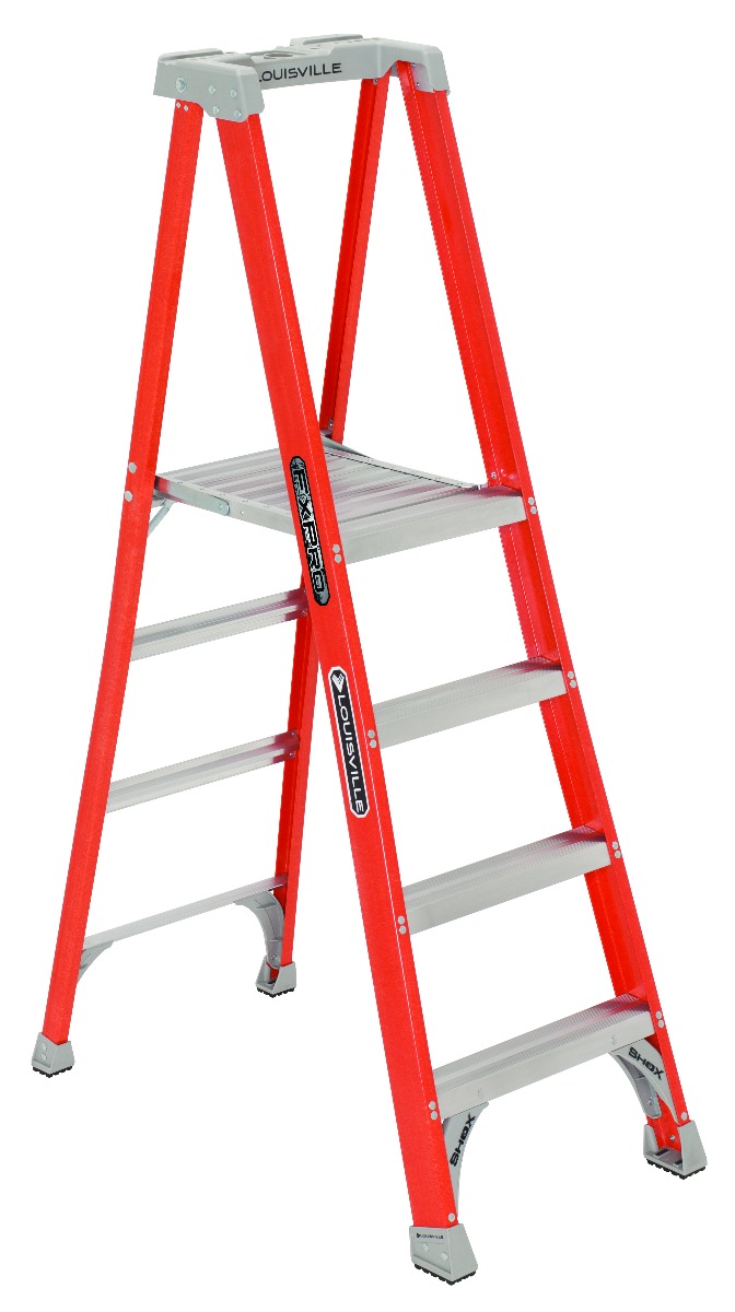Louisville 4' Fiberglass Pro Platform Ladder 300lbs. Capacity