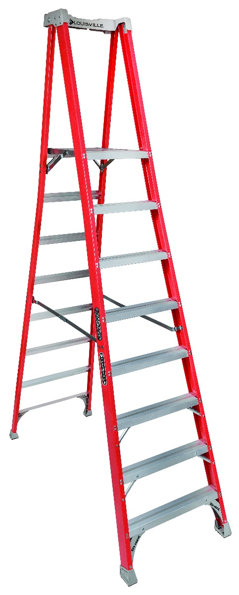 Louisville 8' Fiberglass Pro Platform Ladder 300lbs. Capacity