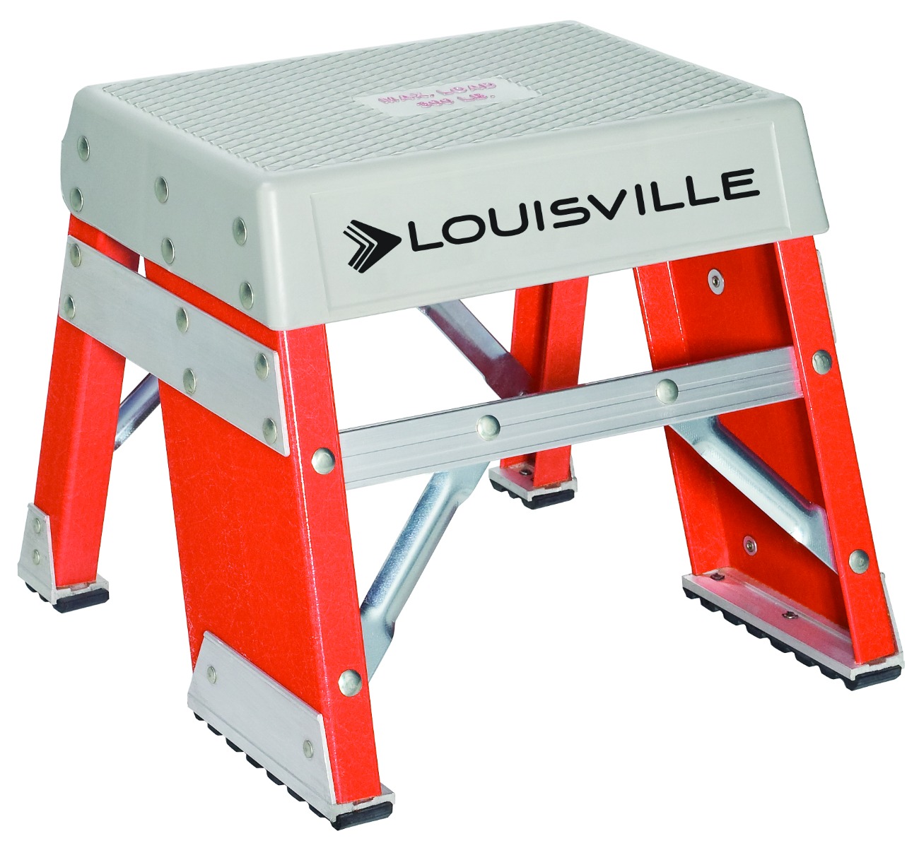 Louisville 1' Fiberglass Industrial Step Stool 300lbs. Capacity