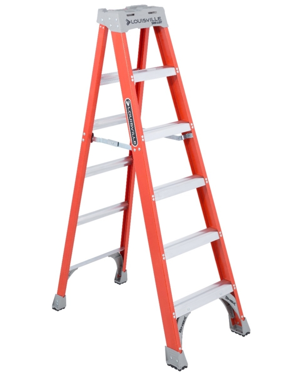 Louisville 6' Fiberglass Step Ladder 300lbs. Capacity